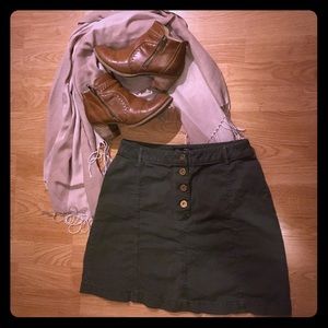 Banana Republic Green Denim Skirt